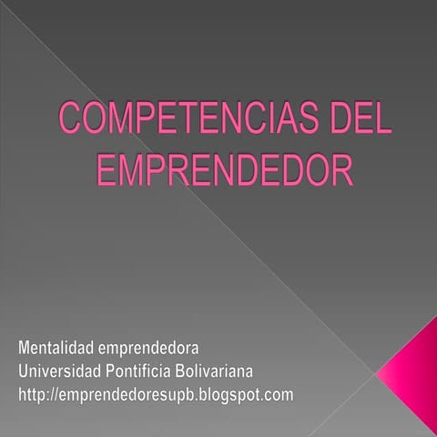 Competencias Del Emprendedor