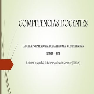 Competencias docentes power point