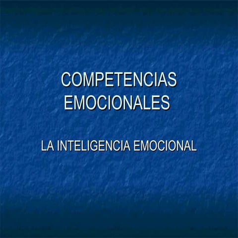 Competencias Emocionales