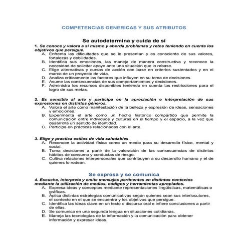 Competencias genericas Y disciplinares lenguaje