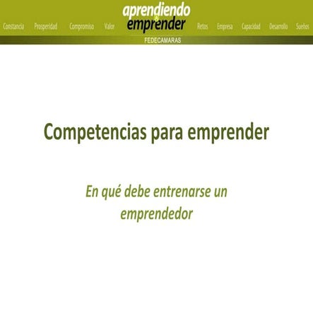 Competencias para emprender
