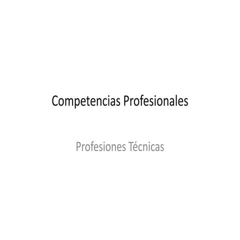 Competencias profesionales