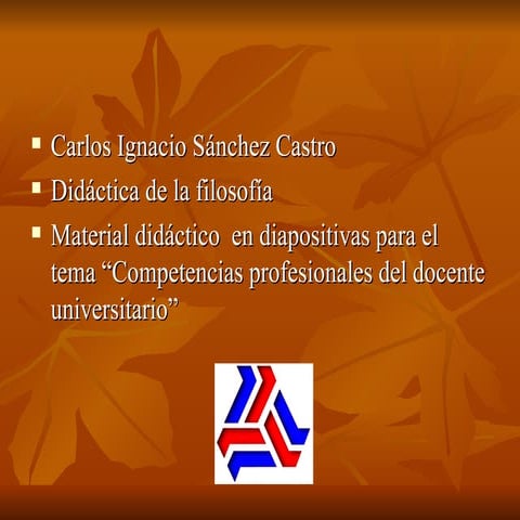 Competencias profesionales del docente universitario