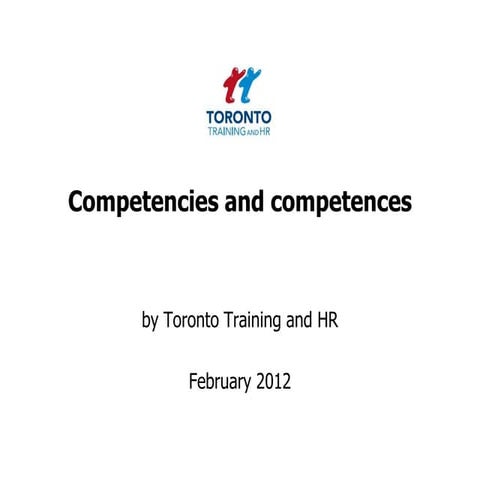 Competencies and competences February 2012