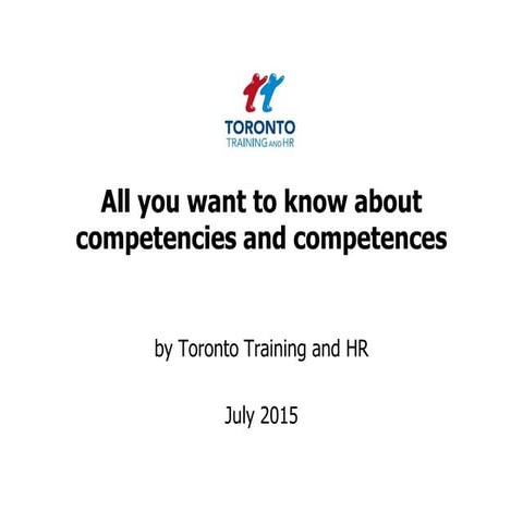 Competencies and competences July 2015