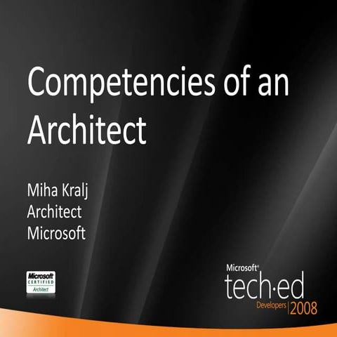 Competencies of an architect