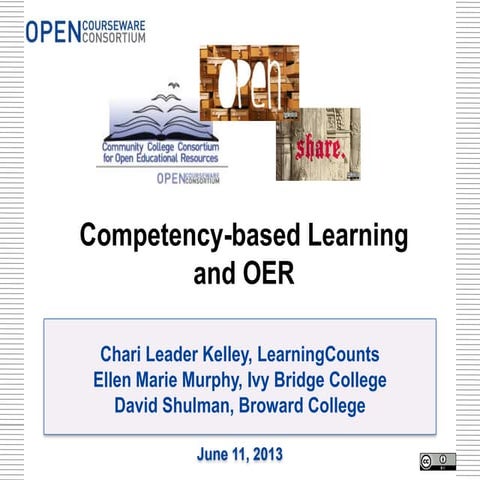 Competency based learning and OER webinar