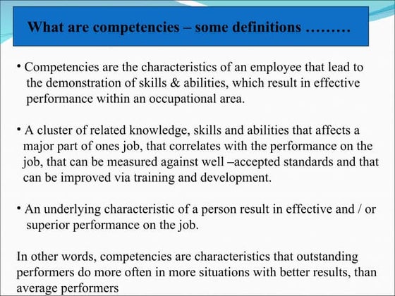 Competency-based Training and Development | PPT