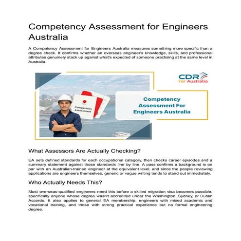 Comprehensive Guide to Engineers Australia (EA) Fees and Skill ...