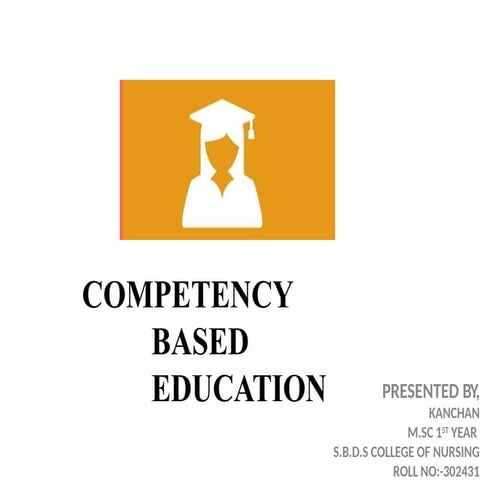 competency based education  for bsc &msc