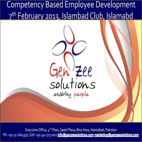 Competency based employee development genzee solutions workshop