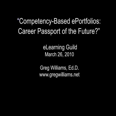 Competency Based E Portfolios Slide Share Final March 26 2010