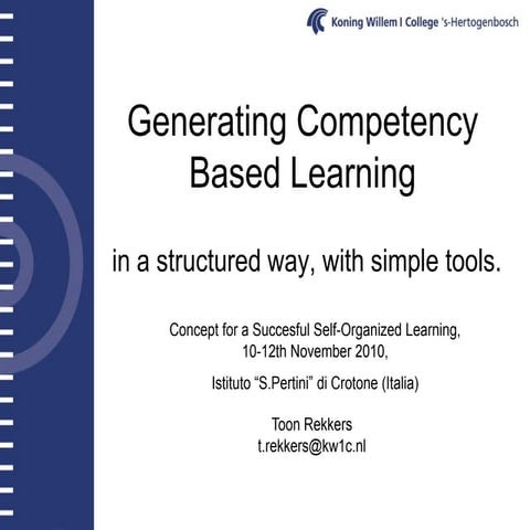 Competency based learning toon rekkers