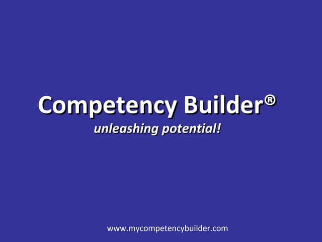 Competency Builder 1 Ppt Competency Builder 1 Ppt