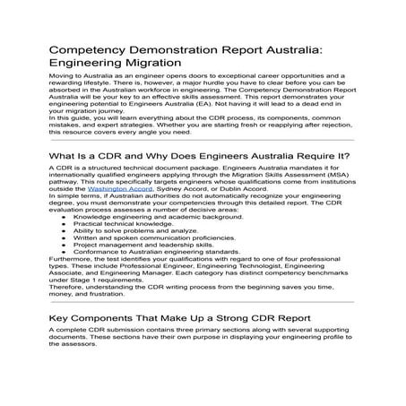 Competency Demonstration Report (CDR)Requirements and content | DOCX