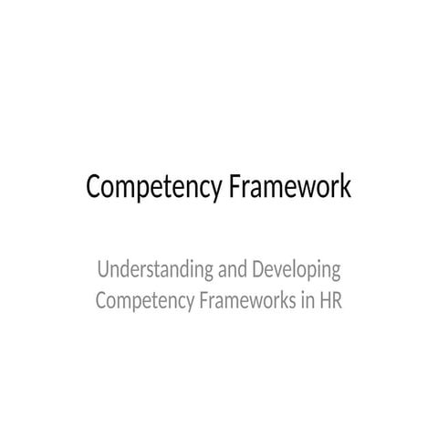 Comprehensive Guide to Developing Competency Frameworks in HR with ITC ...