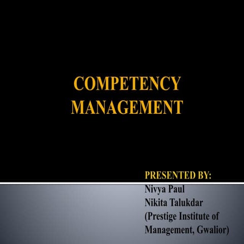 Competency Management