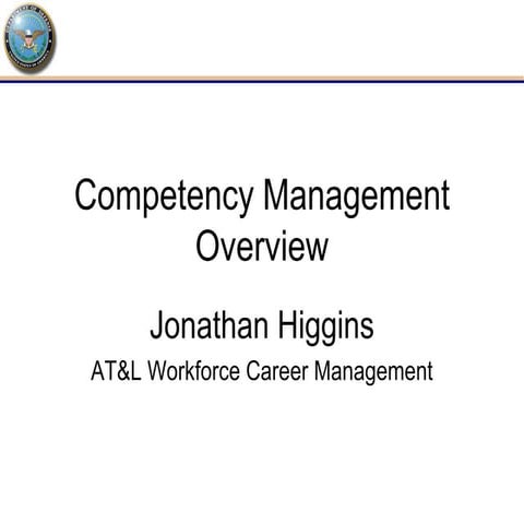 Competency management overview