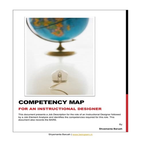 Competency map for an instructional designer