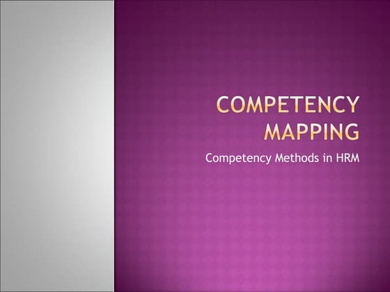 Competency mapping ppt | PPT