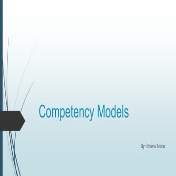 Competency Models