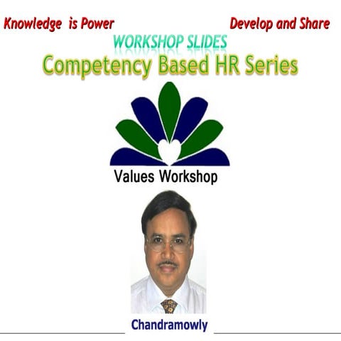 Competency Series   Values Workshop  Chandramowly