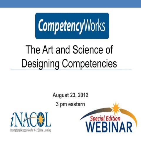 CompetencyWorks Aug 23 Webinar Slides