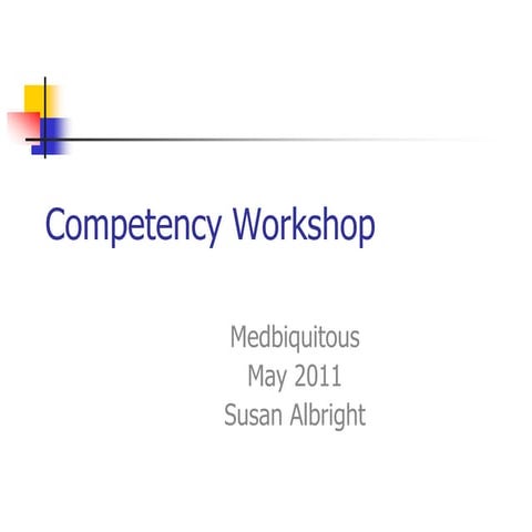 A Workshop On Competency based Management | PPT