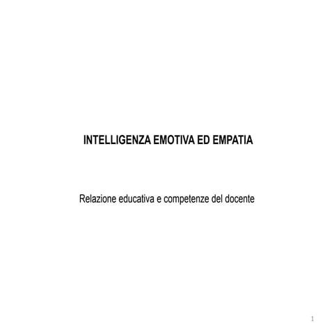 Competenze su empatia e intelligenza emotiva