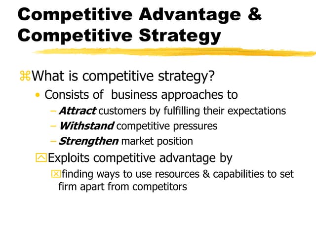 Sustainable Competitive Advantage | PPTX