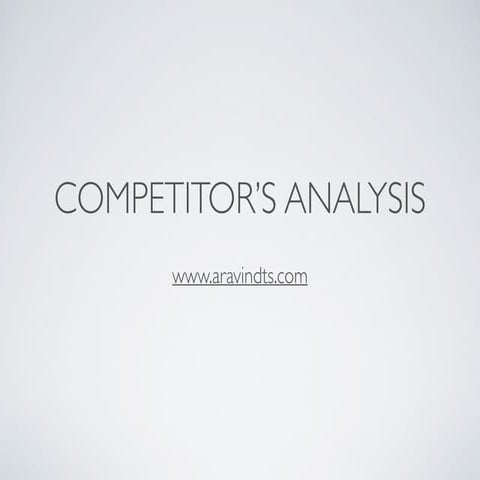 Competitor analysis 