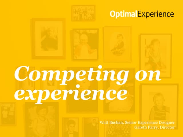 Competing on experience
