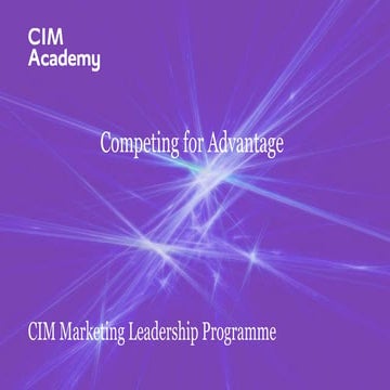 Competing for advantage