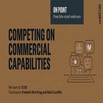 Competing on commercial capabilities