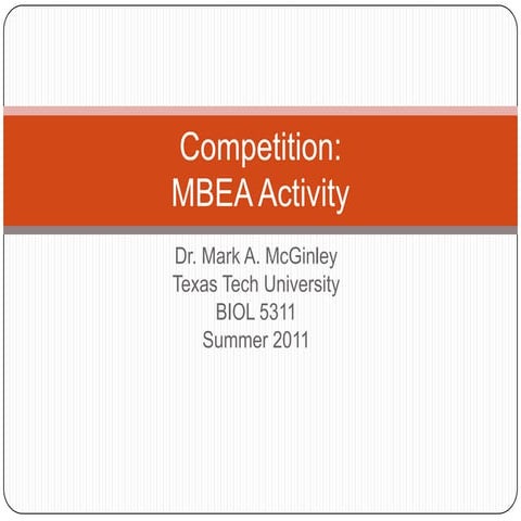 Competition- MBEA Activity