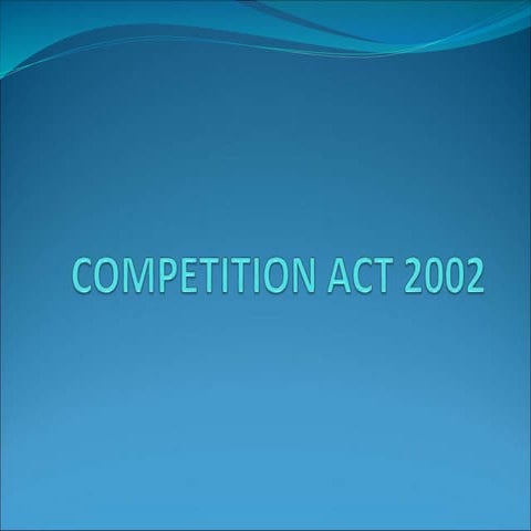 Competition act 2002
