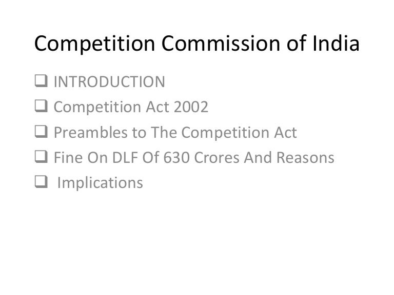 Competition commission of india