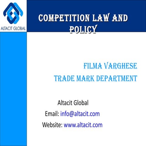 Competition law & policy