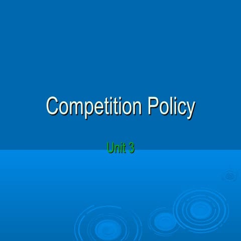 Competition policy