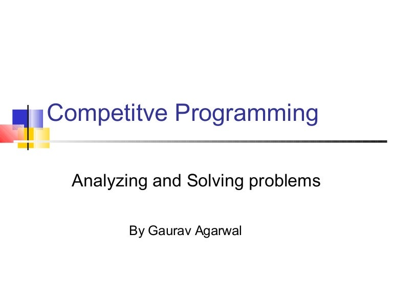 An introduction to Competitive Programming