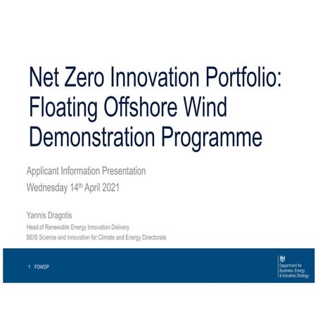 Floating Offshore Wind Demonstration Programme - Competition Briefing