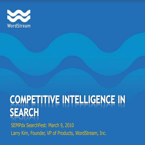Competitive Keyword Intelligence for Search Marketing