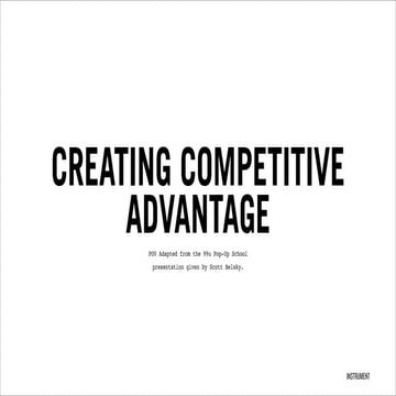 Creating Competitive Advantage