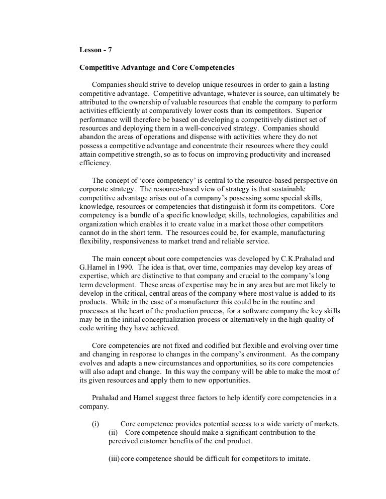 nike core competencies
