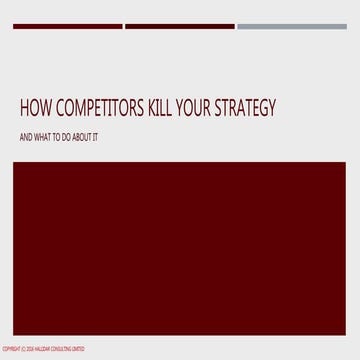 How To Determine Whether the Competition is Killing Your Strategy (ProductCam...