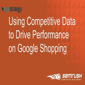 Competitive Data Fuels Google Shopping PLA Ads - Michael Stricker at CPCstrat...