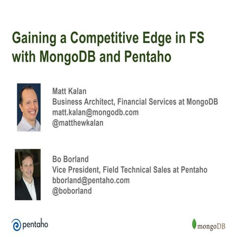 Competitive edgewithmongod bandpentaho_2014sep_v3[1]