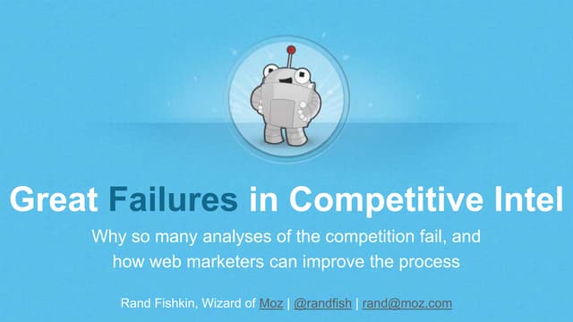 Great Failures in Competitive Intel...