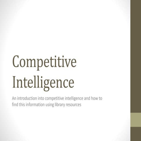 Competitive intelligence | PPTX