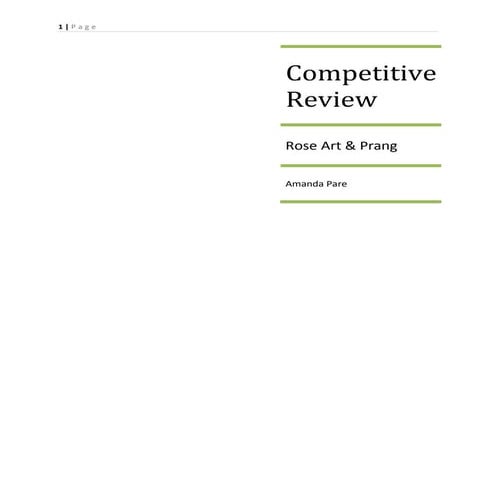 Competitive review | PDF